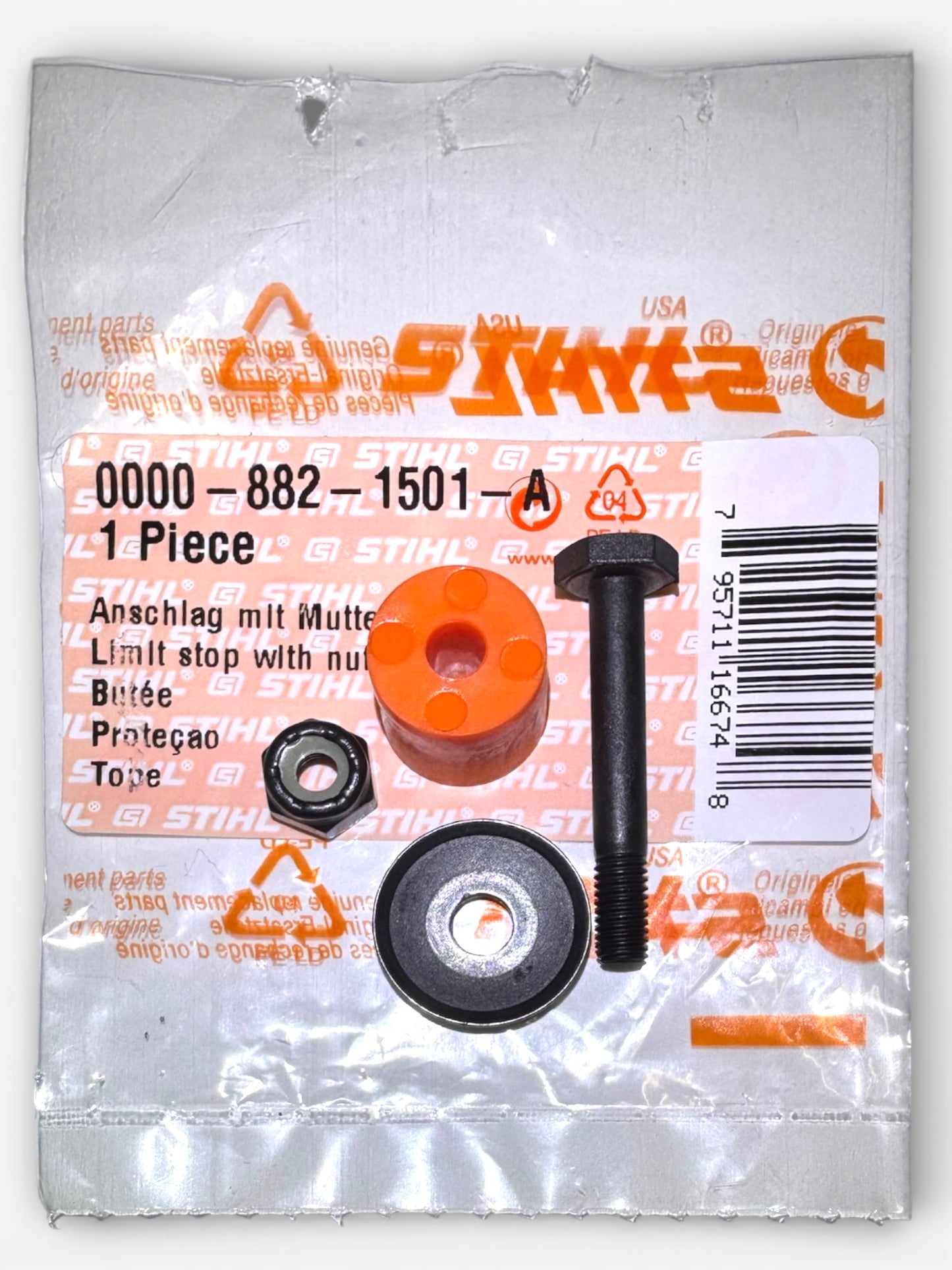 0000 882 1501 – STIHL Bumper Assembly (Includes Locknut)