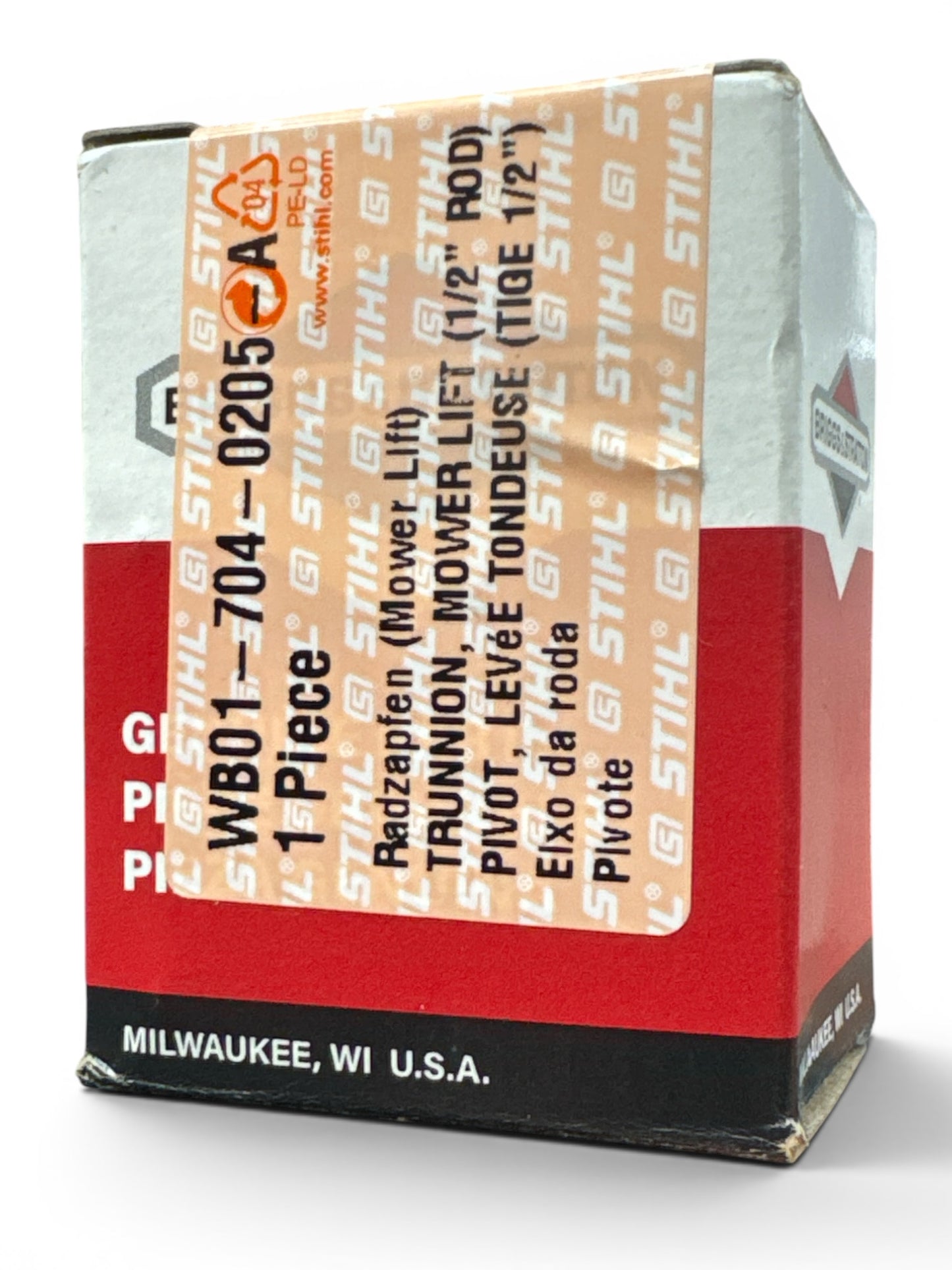 WB01 704 0205 TRUNWB01-704-0205 Trunnion, Mower Lift (1/2" Rod) | OEM STIHL RZ 142 & RZ 152 Zero Turn Mower PartNION, MOWER LIFT (1/2" ROD)
