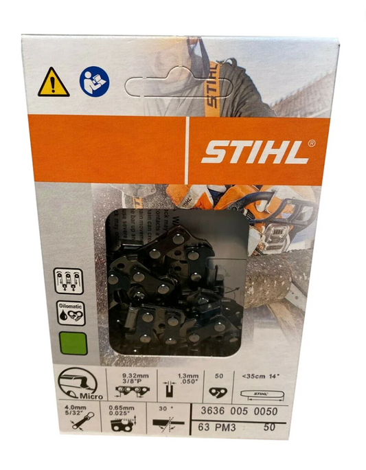 3636 005 0050 – STIHL 14" Saw Chain, 3/8" Picco Pitch, .050" Gauge, 50 Drive Links