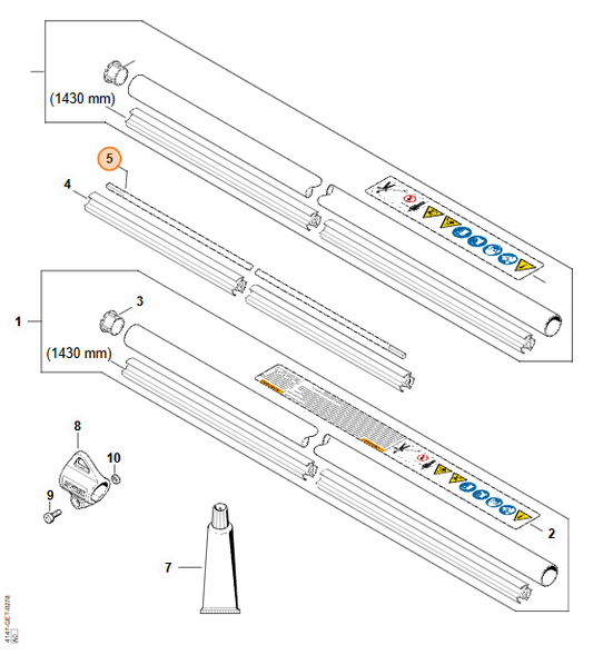 4147 711 3201 – STIHL Drive Shaft for FS 240, FS 260 &amp; FS 460 Clearing Saws (Genuine OEM Part)