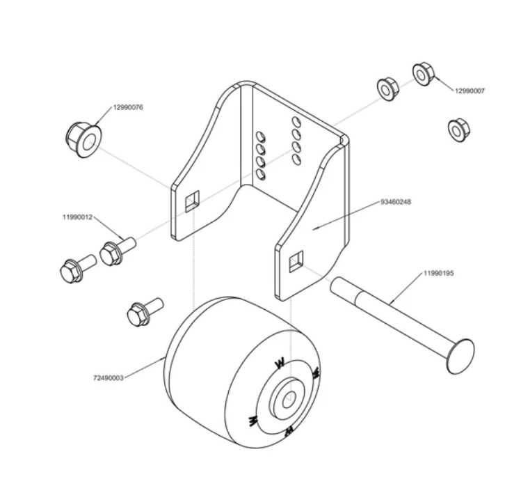 98460091 – Rear Anti-Scalp Assembly for Zero-Turn Mowers (OEM Replacement Part)