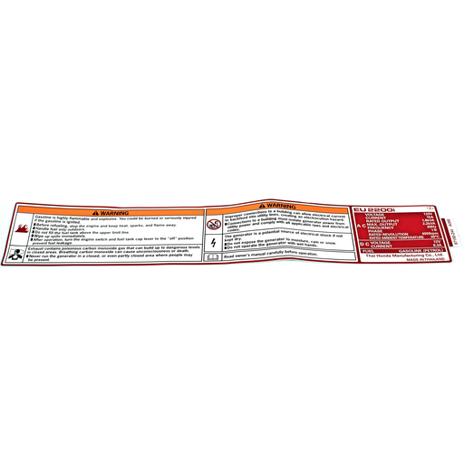 87150-Z44-A30 – Honda Caution Decal (Genuine OEM Safety Label)
