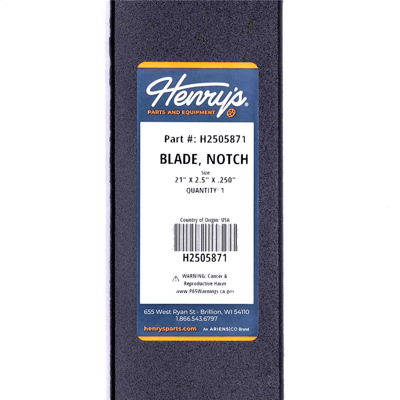 21" Notched High-Lift Mower Blade | 5/8" Center Hole | Fits Bobcat, Ferris, Husqvarna &amp; More