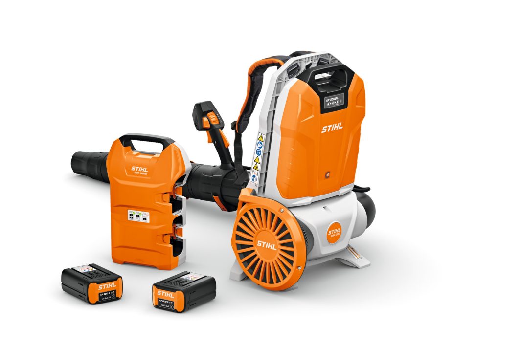 STIHL BGA 300 PRO PROMO KIT – Backpack Blower with FREE AP 300 S Battery, ADA 1000 Dual Battery Adapter &amp; BGA 300