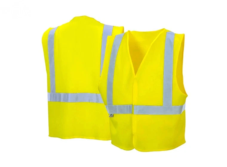 Pyramex 17797 Hi-Vis Safety Vest – Yellow, Large | High Visibility Reflective Work Vest