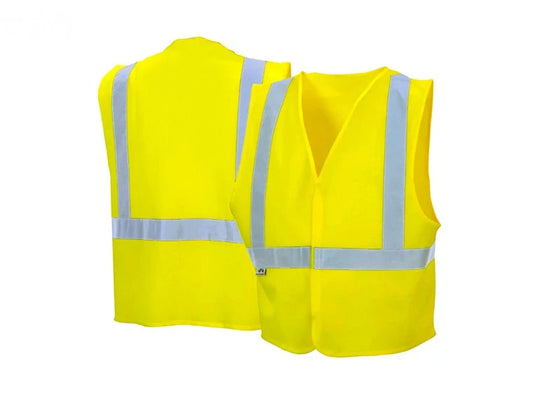 Pyramex 17797 Hi-Vis Safety Vest – Yellow, Large | High Visibility Reflective Work Vest