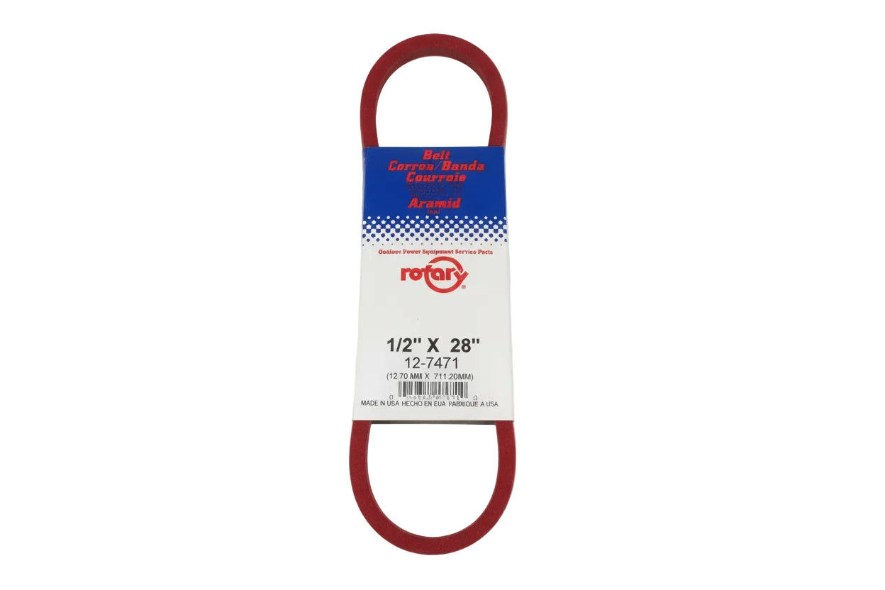 7471 – Aramid Belt 1/2" x 28" Push Edger Blade Belt (OEM Rotary)