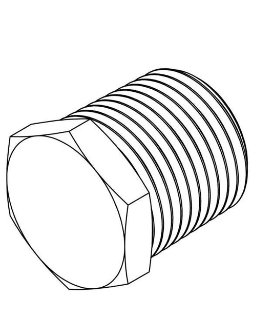 35410015 Steel Plug - 3/8" Threaded Plug