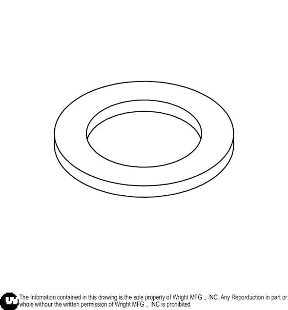 13990048 – Wright Machine Bushing / Washer, 1.125" × 1.750", 10 Gauge (Genuine Wright OEM Part)