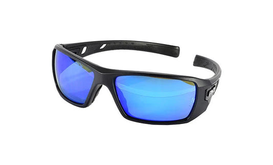 16665 Pyramex Safety Glasses – Black Frame / Blue Lens